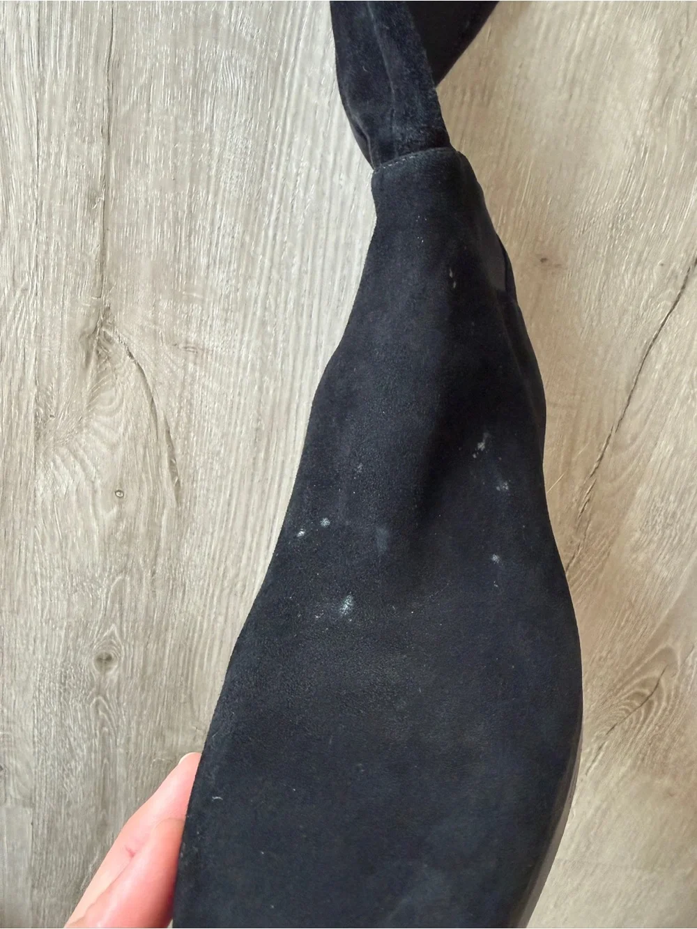Tory Burch Black Suede Caitlin Over-the-Knee Stretch Boots 7.5 Amputee LEFT ONLY